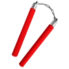 Foam Padded Training Nunchaku – Chain Connector - Red