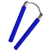 Foam Padded Training Nunchaku – Chain Connector - Blue